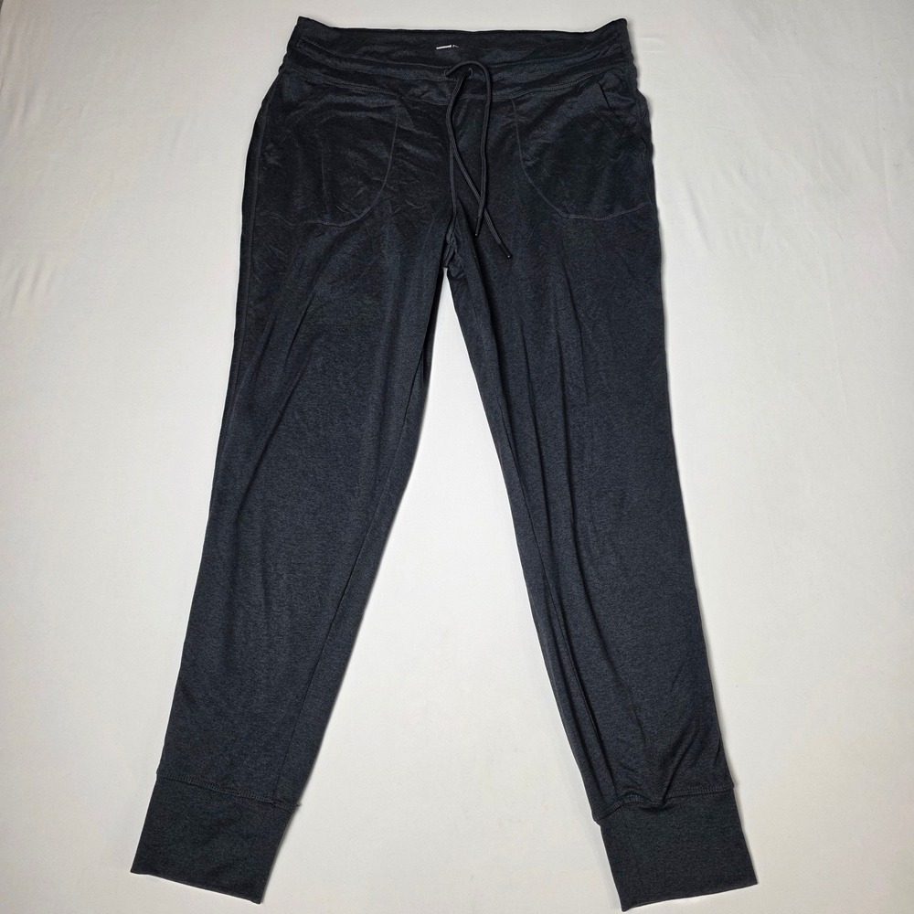 Lole Jogger Stretch Pants Womens LG Gray Heather High Rise Pockets Athleisure